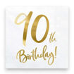 Picture of 90TH BIRTHDAY WHITE PAPER NAPKINS 33 X 33CM - 20 PACK